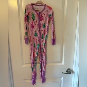 Little Sleepies Pink and Purple Holiday Pajamas